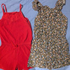 2 Girls Rompers size 6/6X